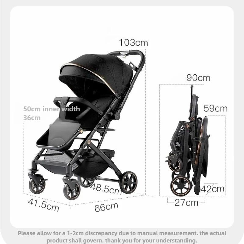 Poussette double détachable pour bébé, légère, haute vue, assise et couchée bidirectionnelle