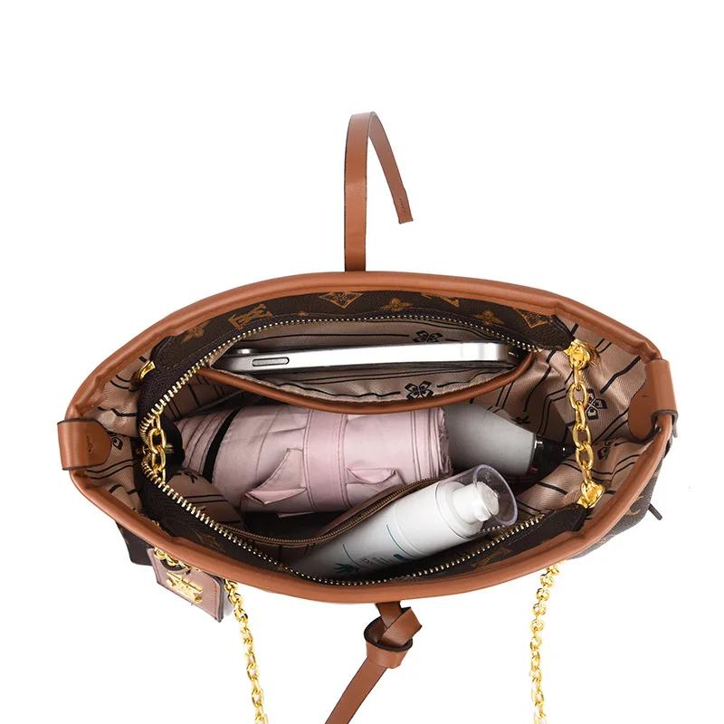 Sac fourre-tout pour femme grande capacité, couleur contrastée, sac à bandoulière minimaliste, éléga