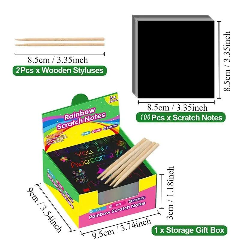 Peinture à gratter éblouissante, jouets interactifs Parent-enfant, cartes de notes, peinture faite à