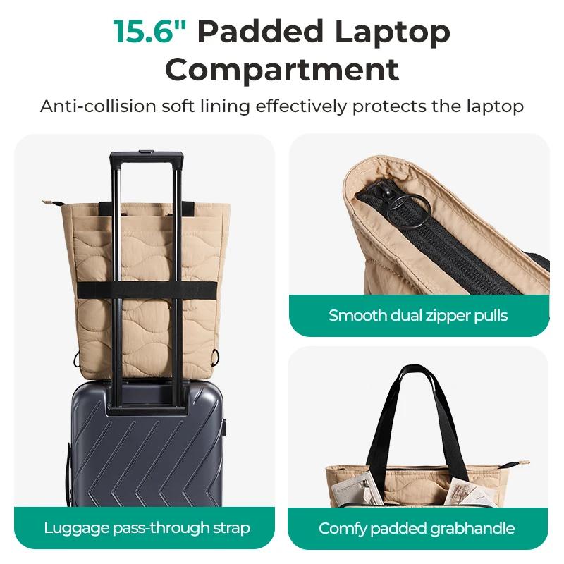 BAGSMART – sac à dos d'école pour ordinateur portable 15.6 pouces, sac à main étanche pour femmes, f