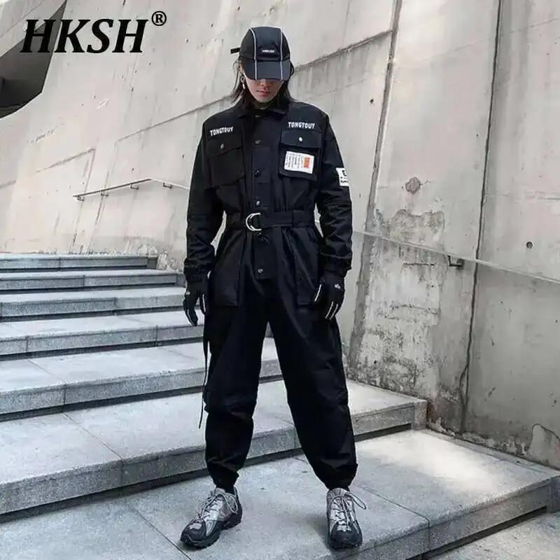 HKSH-Combinaison pantalon safari pour hommes, nouvelle marée, mode automne et été, poignées amovible