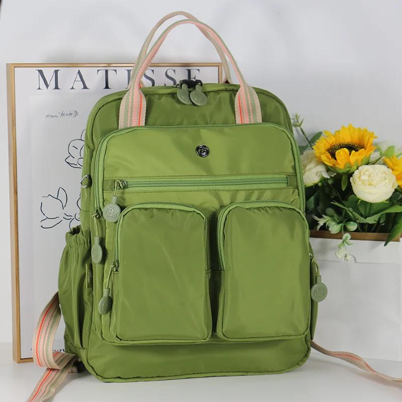 Sac à dos d'école en Nylon multi-poches, sac à dos décontracté pour femmes, sac d'école léger de gra