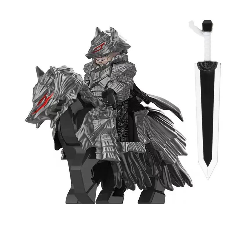 Chevaliers de Table ronde médiévale à assembler des briques compatibles Berserk Guts Puzzle figurine