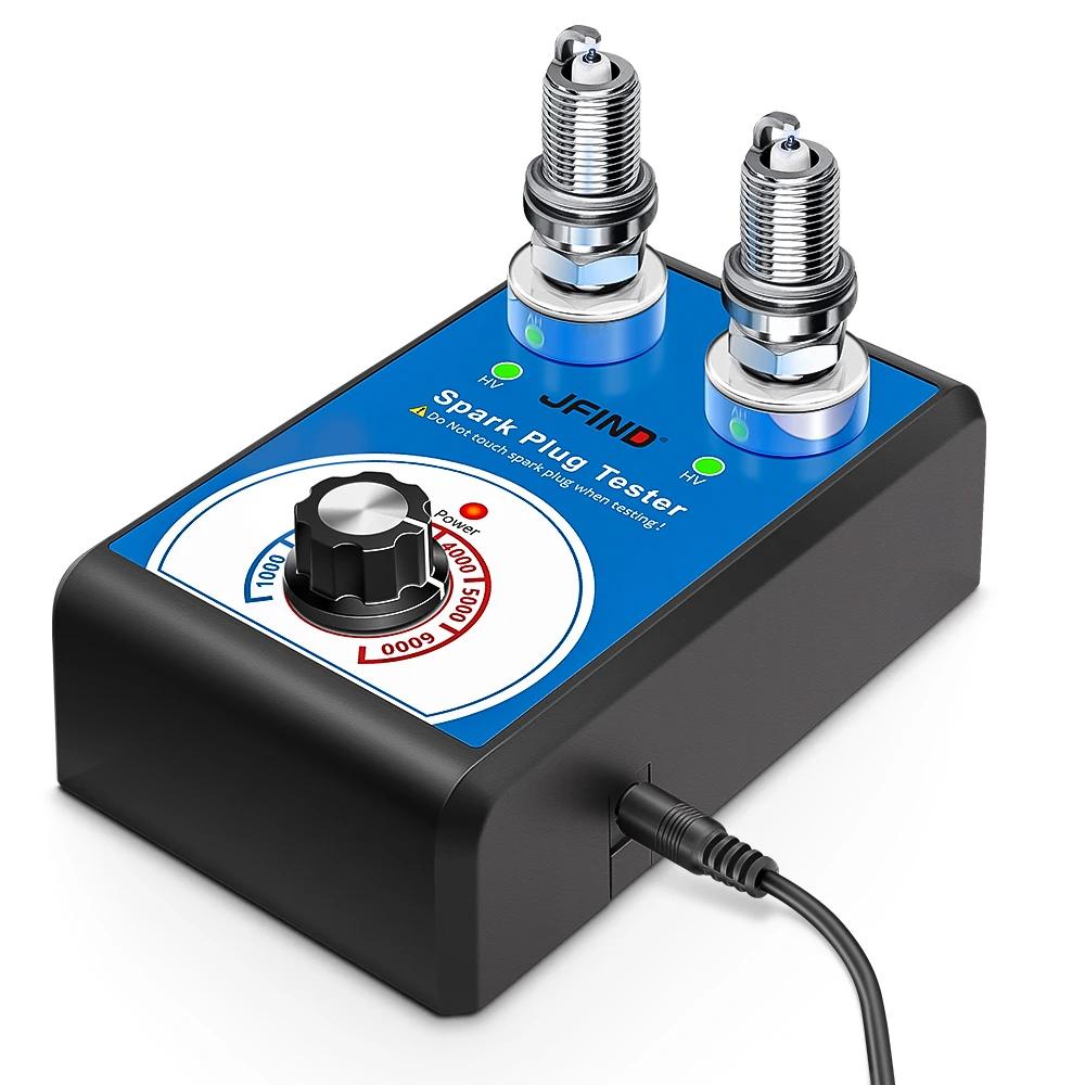 Testeur de bougies d'allumage Jfind JF109 13mm à double trou 110V 220V vers 12V pour voiture, moto, 