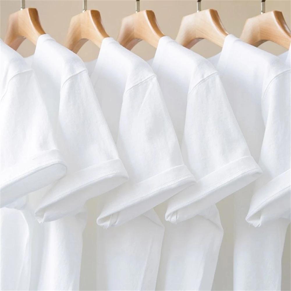 Hommes t-shirt été couverture en coton femmes couleur unie t-shirts vierges col rond à manches court