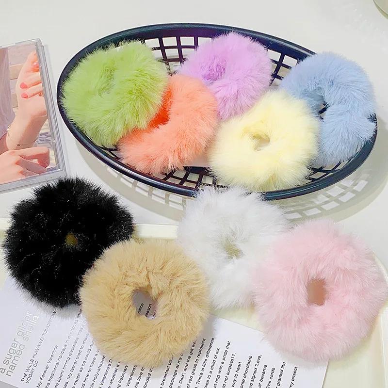 Nouveau Bandeau Cheveux Coloré et Moelleux pour Femmes et Filles, Attache-queue de Cheval, Chouchou 