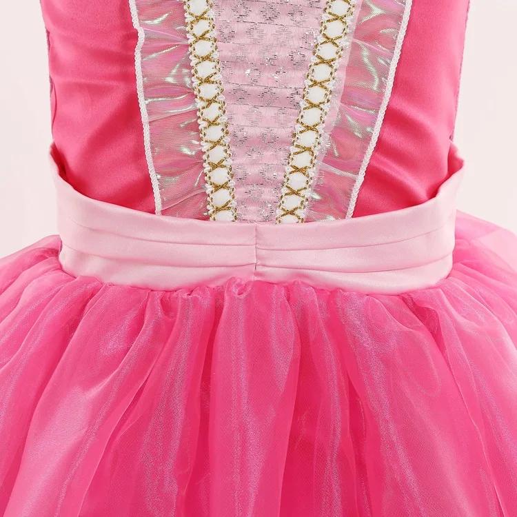 Robe Disney La Belle au Bois Dormant Aurora pour filles, déguisement fantaisie pour fête d'anniversa