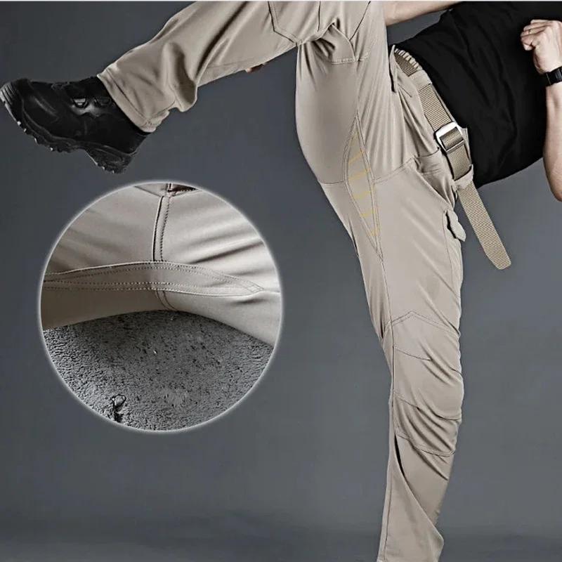 Pantalon Softshell Élastique pour Hommes – Idéal Randonnée, Camping, Escalade, Combat Militaire, Cou