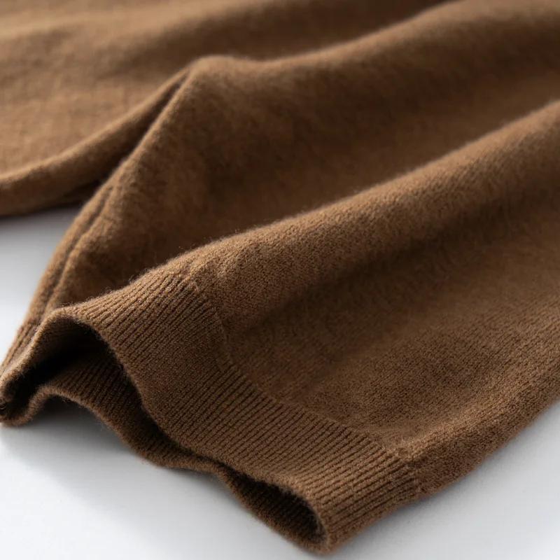 Pull à manches courtes et col mi-haut pour hommes, gilet décontracté tricoté à Base fine, T-shirt 10