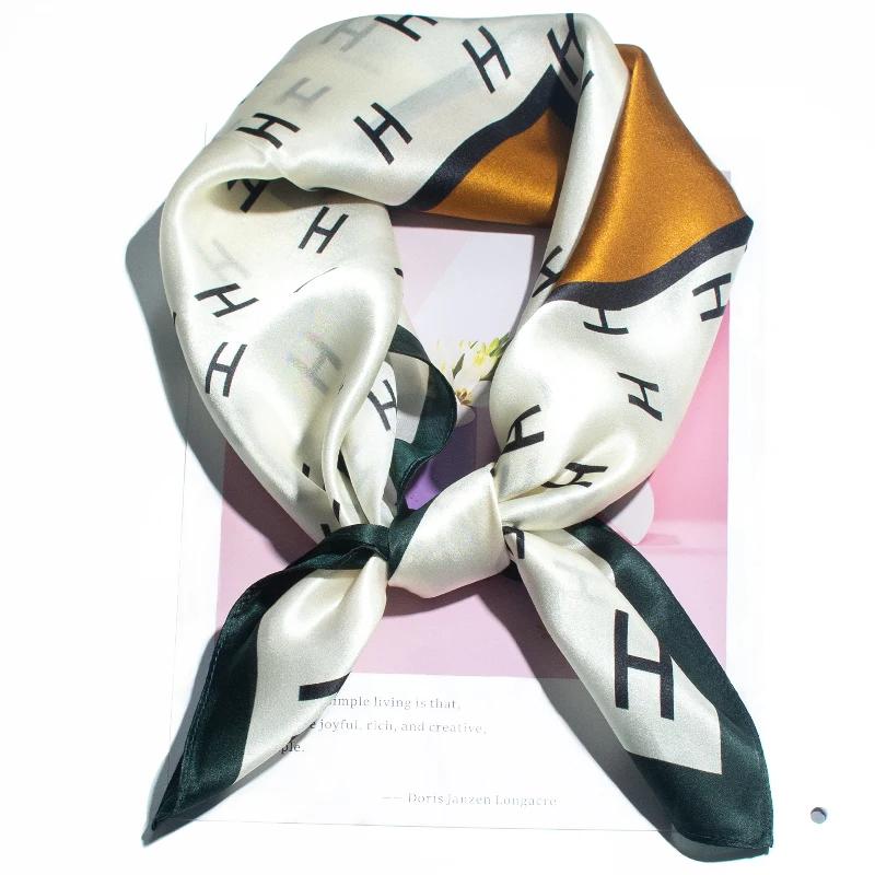 Foulard en soie pour peinture à l'huile Vintage française, mode femme, nouveau automne 100% soie de 