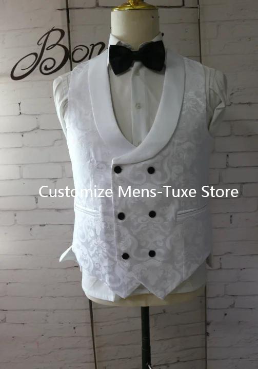Costume de marié de mariage pour hommes, 3 pièces, veste, pantalon, gilet, smoking formel, costume p