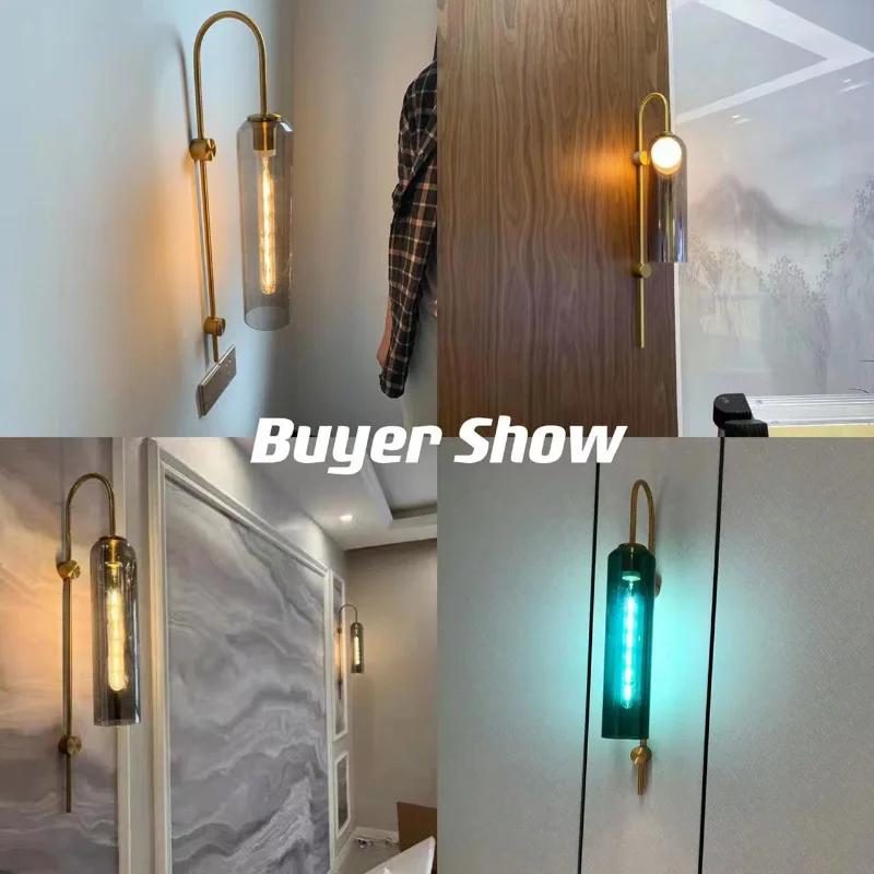Applique Murale LED en Verre au Design Nordique Moderne, Luminaire Décoratif d'Nik, Idéal pour une C