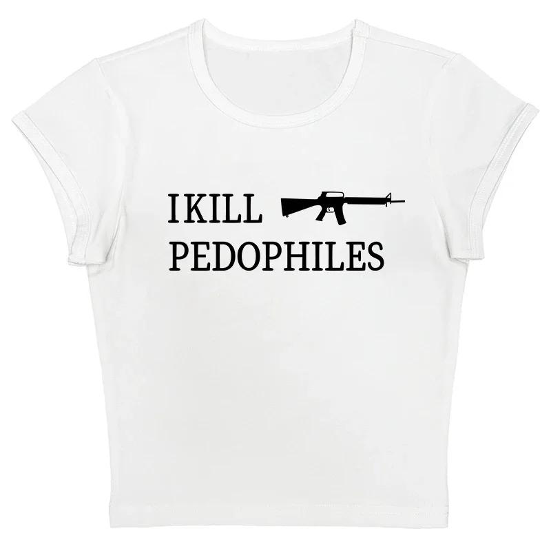 Grunge Punk Hip Hop Y2K femmes T-Shirt à manches courtes Sexy mince Chic mode imprimé haut court got