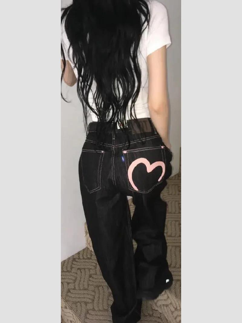 Jean Denim Y2K pour femme, Baggy, coupe large, Grunge, Harajuku, Cowboy, nouveau pantalon coréen pou
