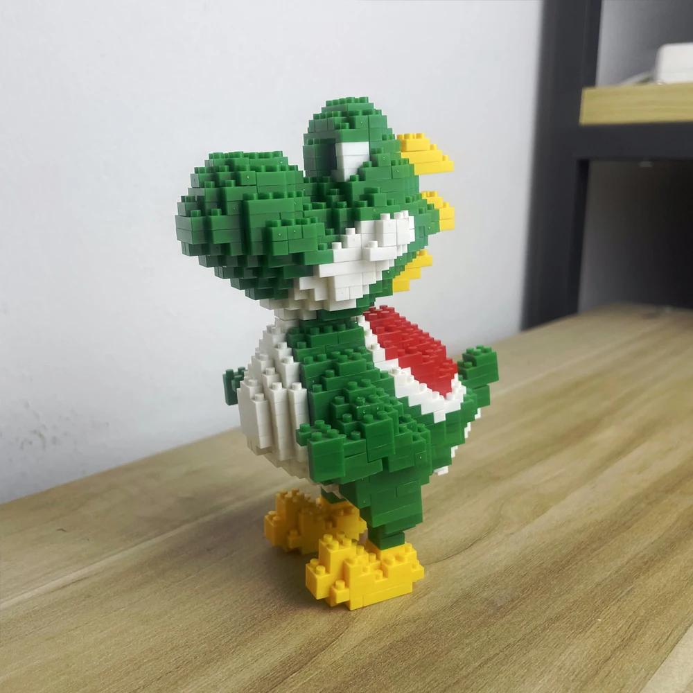 Ensemble de jouets de blocs de construction de dinosaures: vélociraptor vert et tyrannosaure, embarq