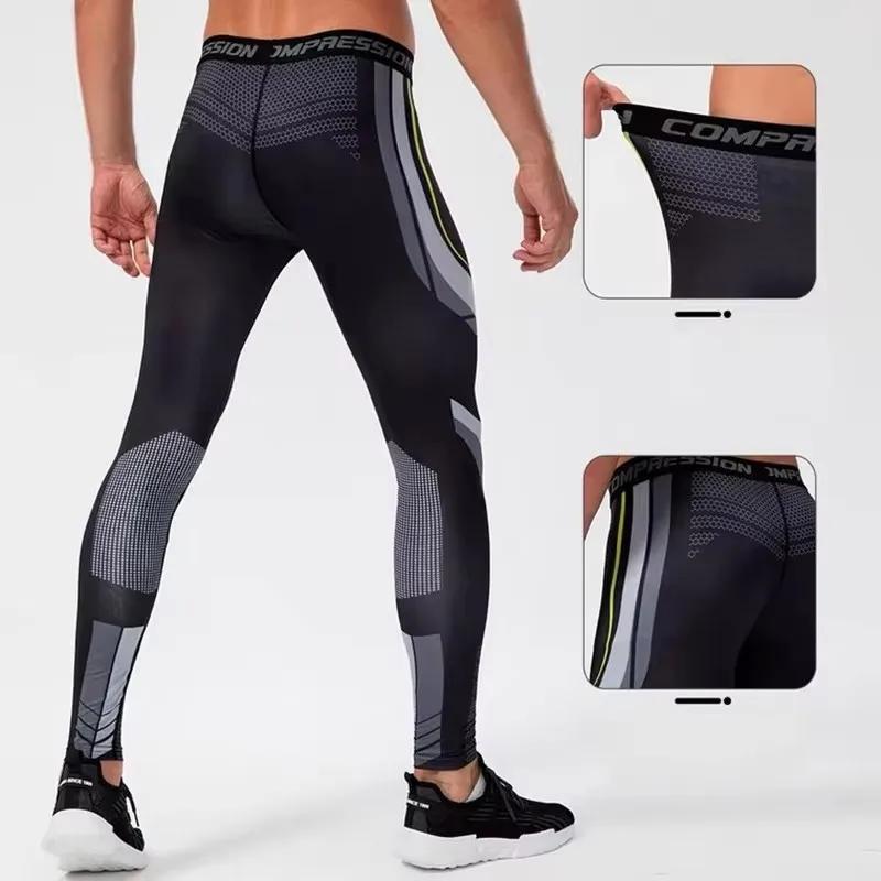 Pantalons de Compression hommes décontracté maigre Joggers pantalons de survêtement entraînement gym