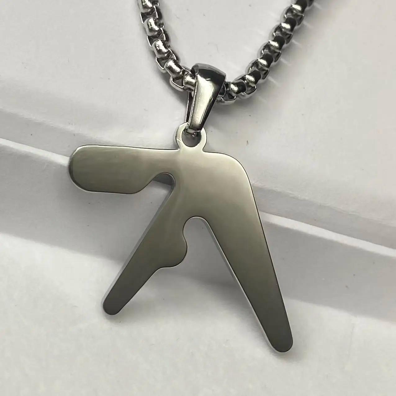 Collier pendentif en acier inoxydable de haute qualité avec logo Aphex – Collier hip-hop tendance po