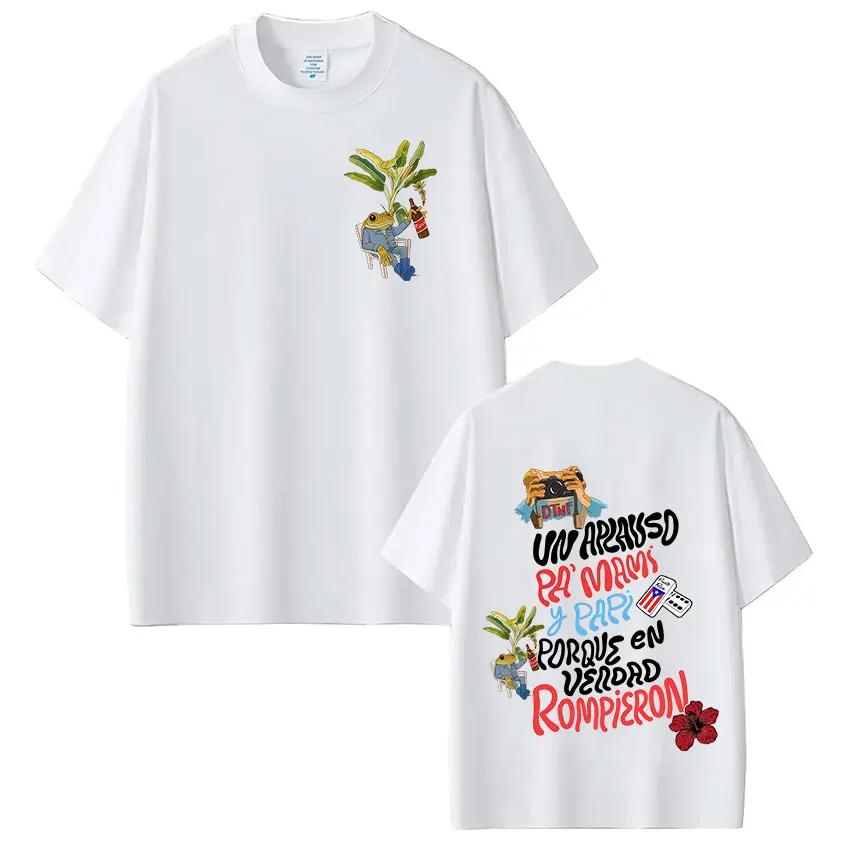 T-shirt Rapper Bad Bunny Debi Tirar Mas Fotos DTMF World Tour, vêtements pour hommes, mode Hip Hop, 