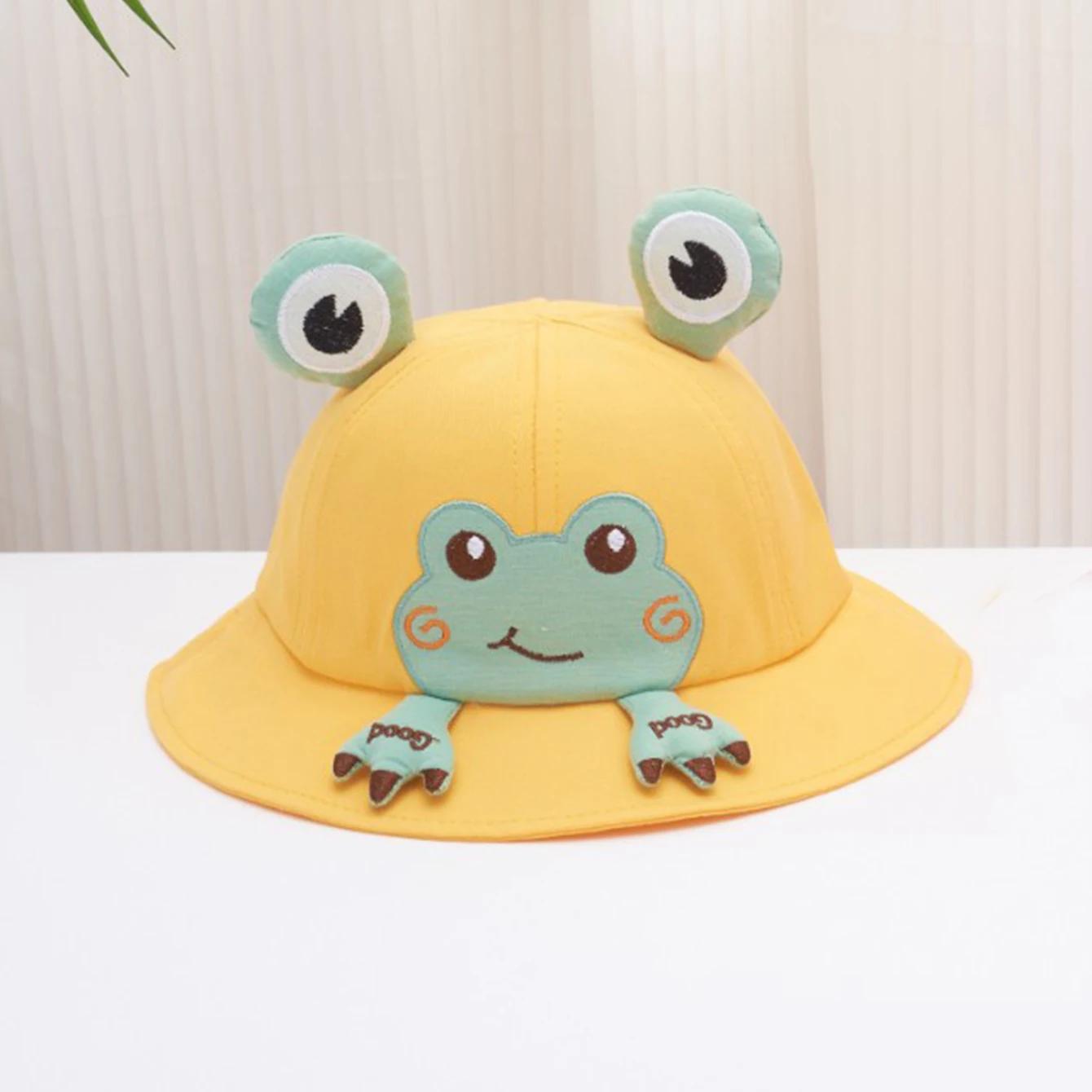 Chapeau de bébé petite grenouille mignon pour la protection solaire, chapeau de pêcheur pour enfants