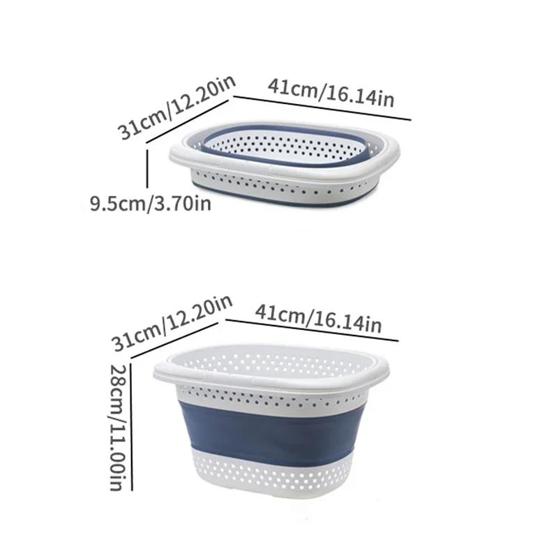 Mir à illant Pliable en Plastique pour Vêtements Sales, Grand Conteneur de Rangement pour la Maison