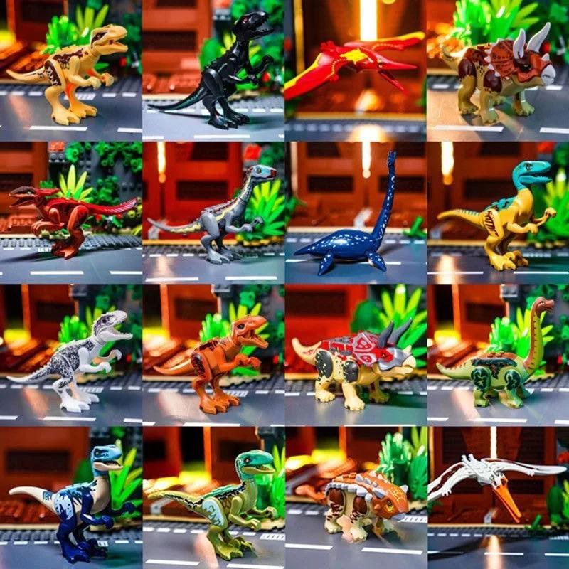 Cool dinosaures jurassiques monde Velociraptor Triceratops Indominus t-rex modèle assembler des bloc