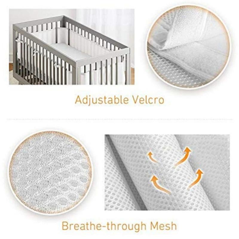 Pare-chocs pour lit de bébé, accessoires de literie, décor de chambre d'enfant, conception de nœud p