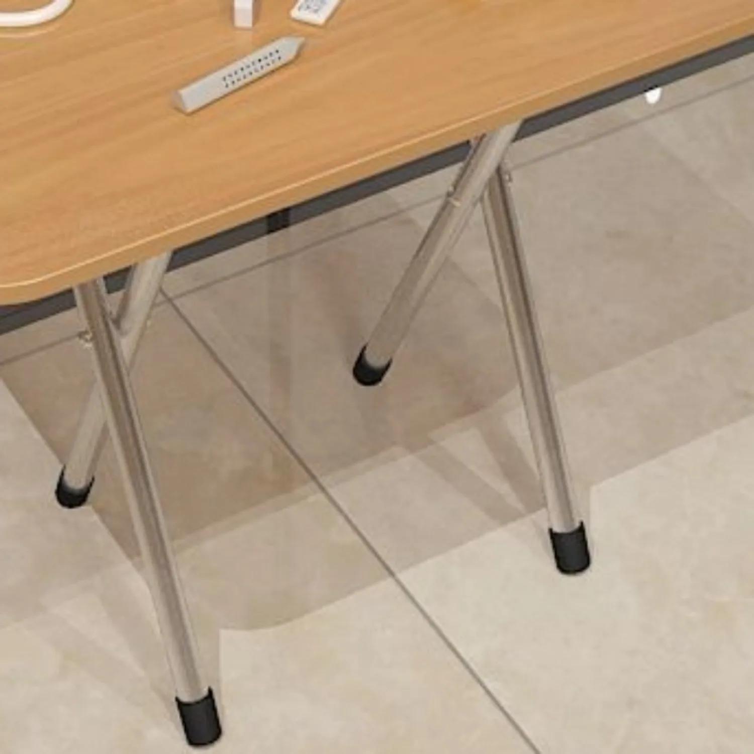 Table pliante compacte et durable - Bois dur haute densité, structure métallique, sans alimentation 