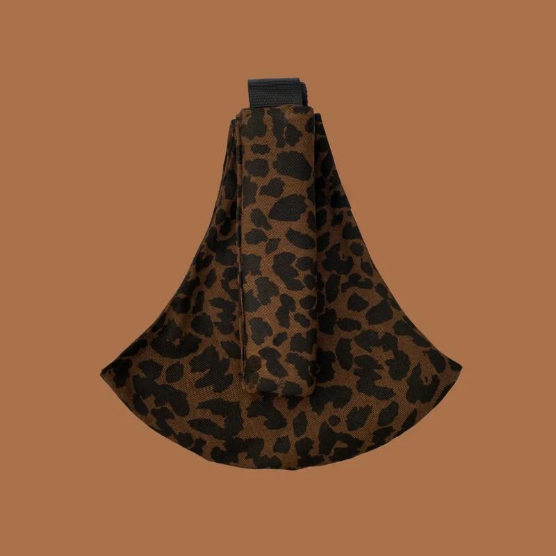 Porte-bébé léopard portable câlin avant - Support dorsal taille réglable sorties avec nourrisson