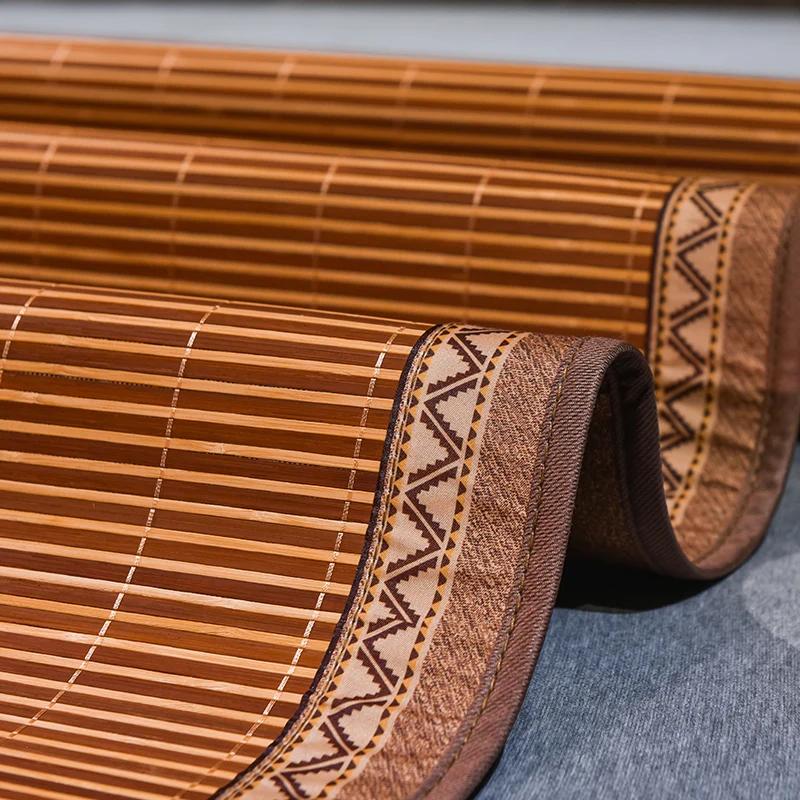 Tapis frais en bambou, matelas en paille d'été, pour la maison, dortoir d'étudiants, en soie glacée,