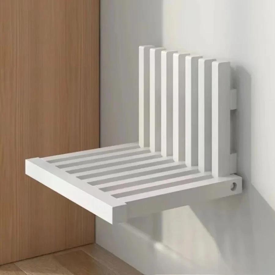 Sièges de douche montés au mur chaise murale pliable en bois banc de douche suspendu économisant l’e