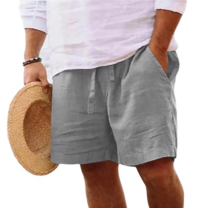 Nouveaux shorts de sport légers en coton de couleur unie pour hommes, shorts de plage oversize, shor