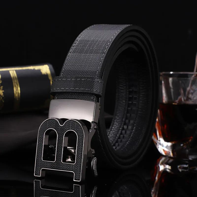 2025 haute qualité hommes ceinture concepteur en cuir véritable ceintures mâle métal automatique bou