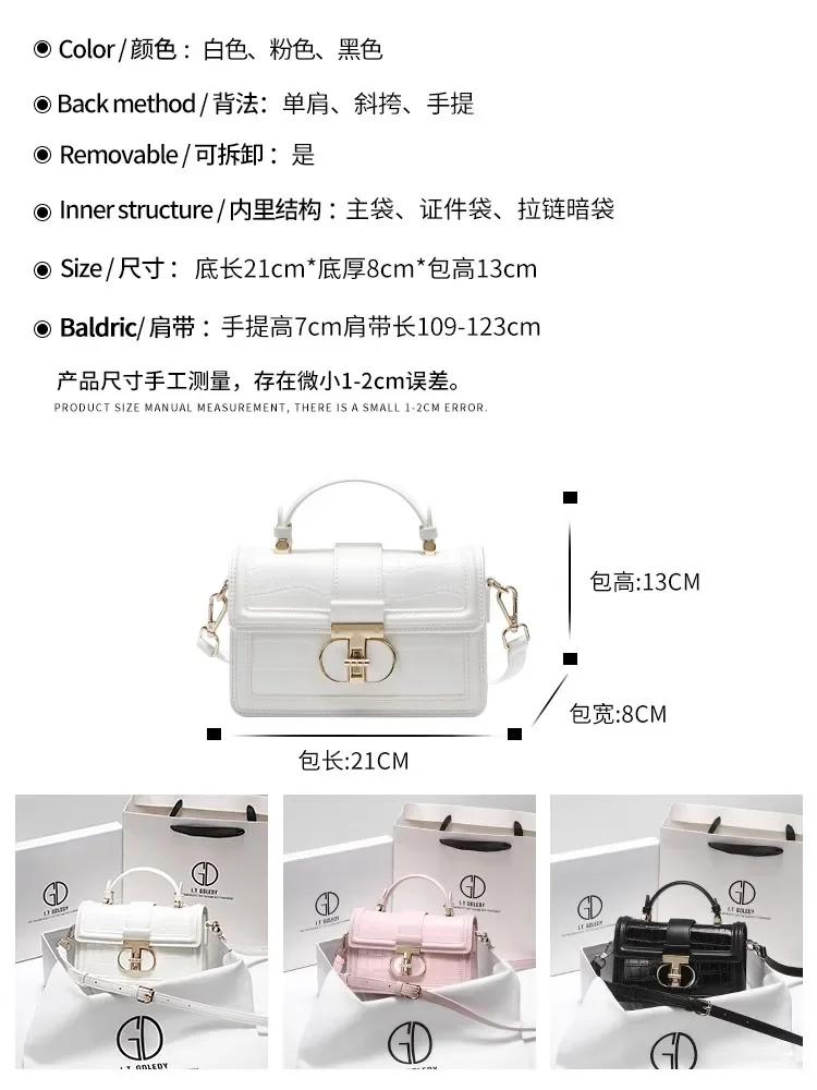 Sacs de créateurs de luxe avec cuir imprimé Alligator de haute qualité et sac à bandoulière Portable