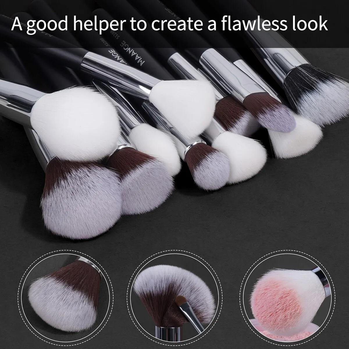 Ensemble de pinceaux de maquillage professionnels, outils de beauté cosmétiques, fond de teint, fard