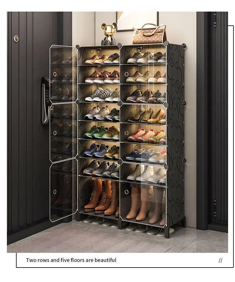 Luminerack-Meuble à Chaussures T1, Étagère de Rangement, Meubles de Couloir d'Entrée, Planches de Ch