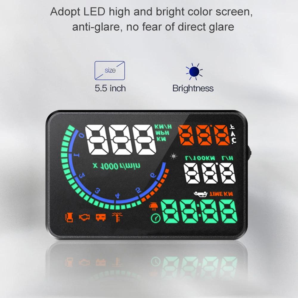 KWHUD affichage tête haute Obd2 voiture Hud compteur de vitesse numérique RPM Tacho compteur de temp