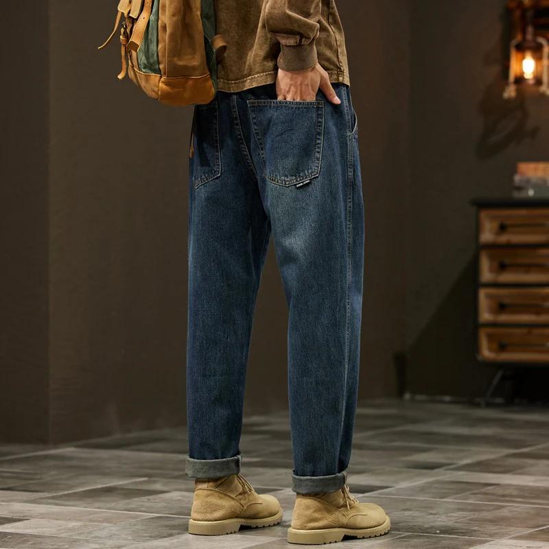 Jean 95% coton pour hommes, sarouel ample de haute qualité, mode Baggy décontracté, pantalon en Deni