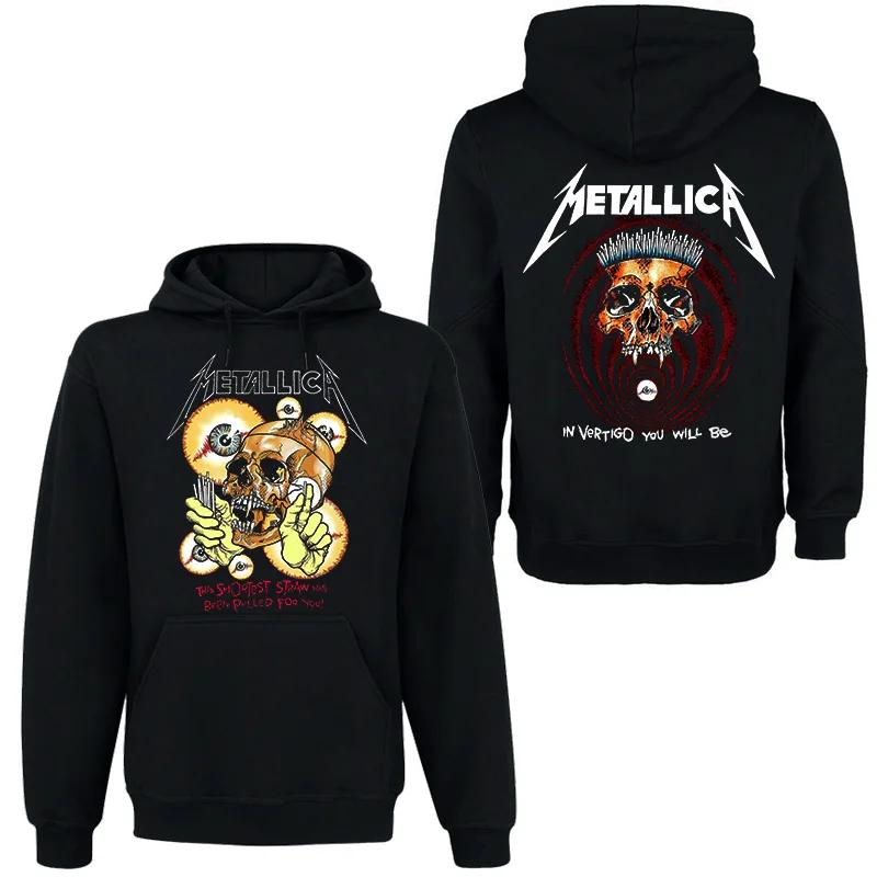METALLICA Band Rock Dark Wind Sweat à capuche pour hommes Street Hip Hop Top Pull à capuche conforta