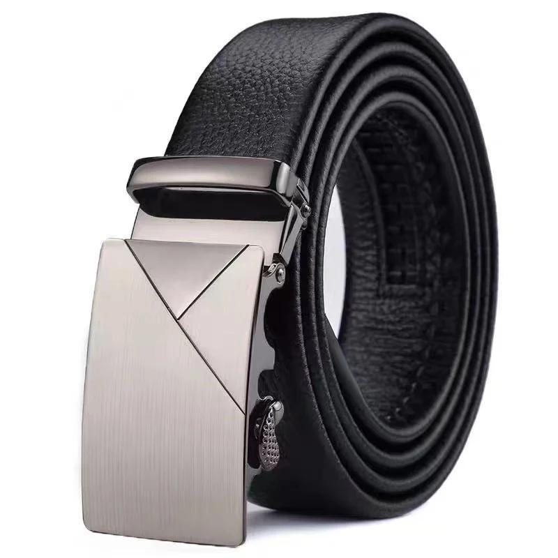 Ceinture pour hommes d'affaires de mode véritable marque de luxe ceinture boucle en métal ceinture e