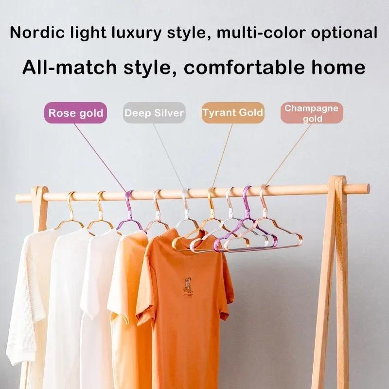 Porte-vêtements en aluminium, 10 pièces, cintres durables, antidérapants, en métal Durable, organisa