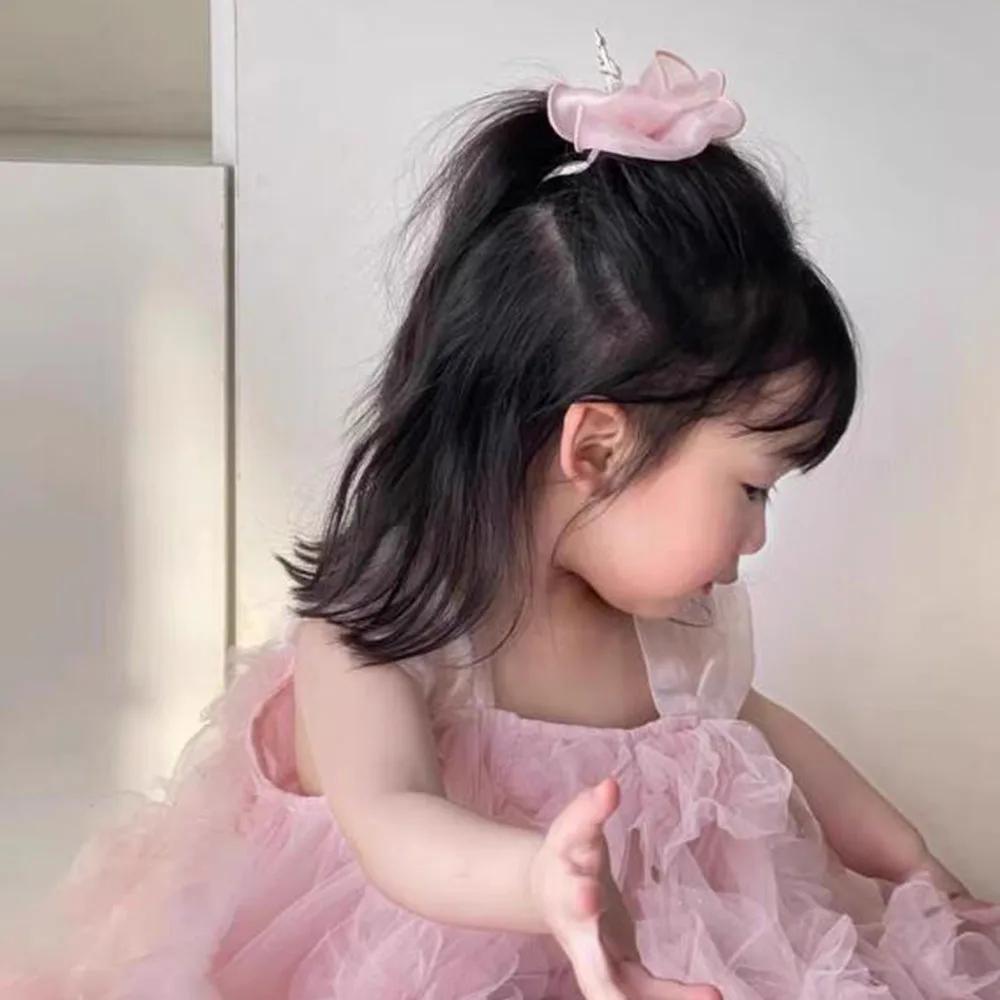 Épingles à cheveux princesse gros nœuds pince à cheveux enfants couronne ruban bec de canard pince f