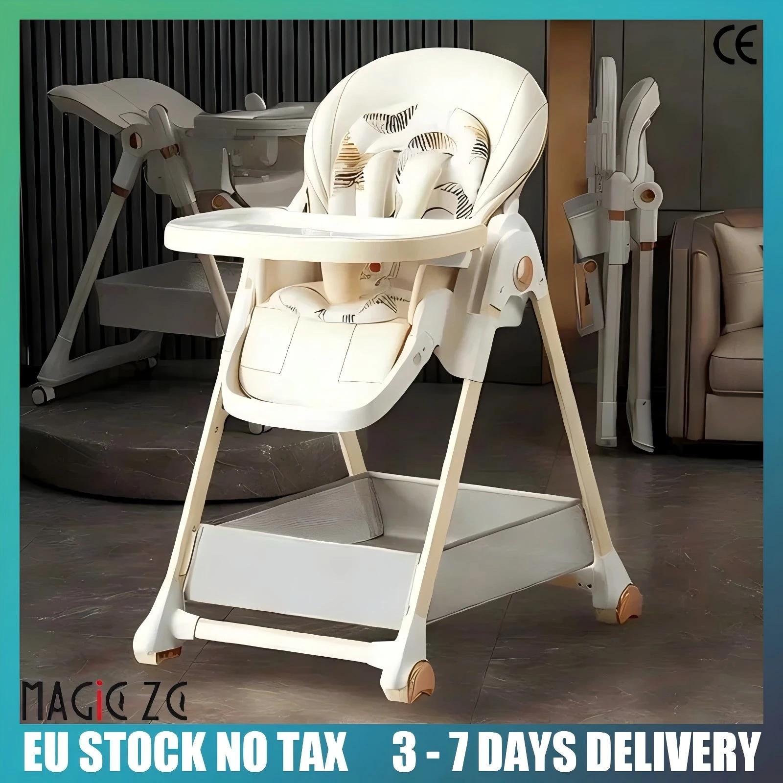 Chaise haute pliable pour bébé, facile à nettoyer, chaise de salle à manger pour tout-petits, harnai