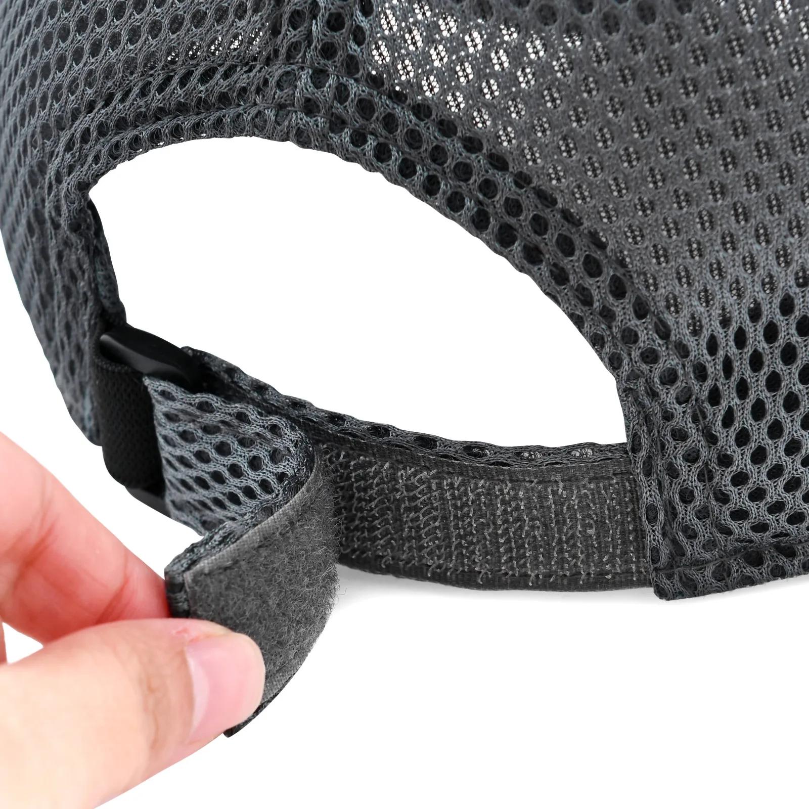 Casquette de baseball unisexe FEICUI 6 panneaux en maille pour l'été, casquette de course couleur un
