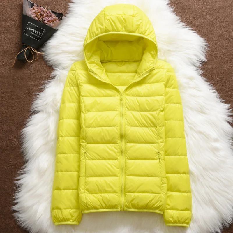 Doudounes à capuche ultralégères pour femmes, 2023 duvet de canard blanc, parkas pliables décontract