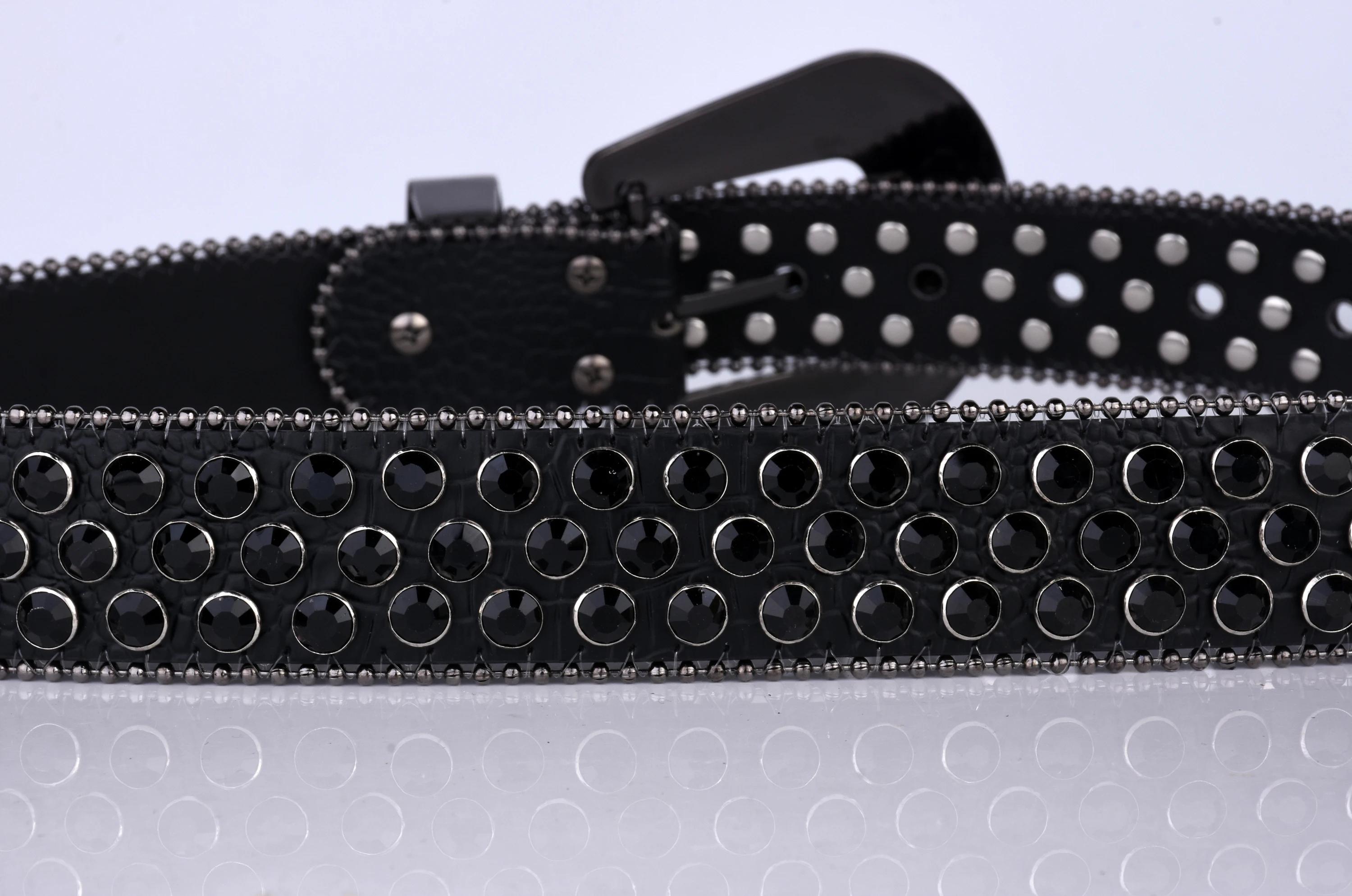 Ceintures cloutées en strass pour femmes, ceinture en cuir Pu brillant, ceinture de fête de mariage,