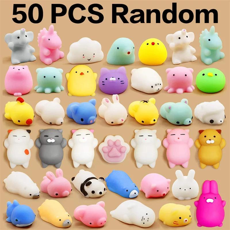 50-5 pièces Mochi Squishies Kawaii Anima jouets Squishy pour enfants balle anti-Stress presser cadea