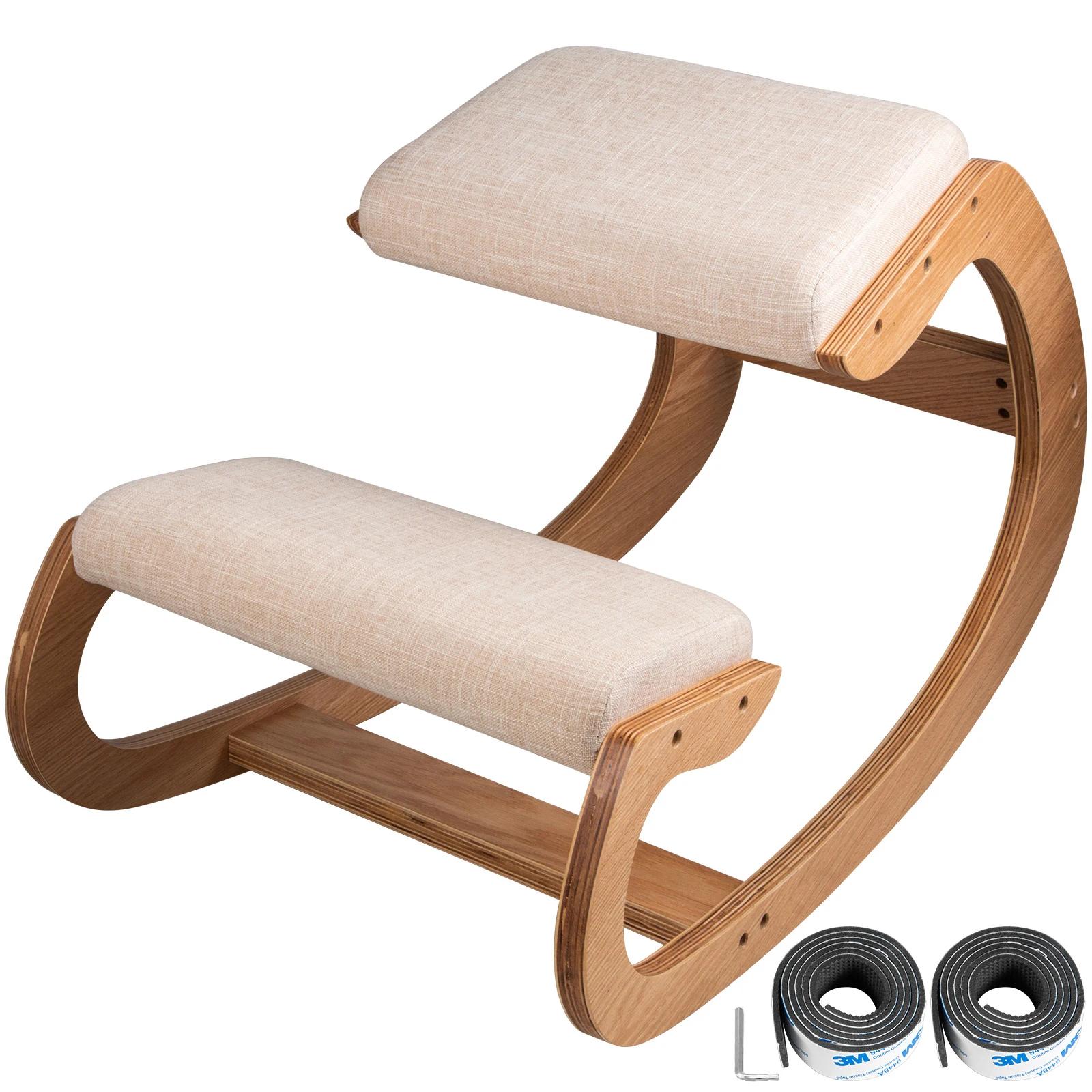 SucceBuy – chaise ergonomique à genoux, tabouret avec coussin épais, chaise de bureau à domicile, am