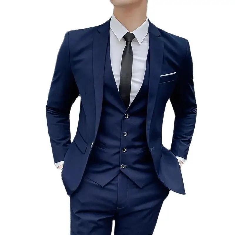Costume de gentleman décontracté pour hommes, costume de banquet de mariage d'affaires en plein air,