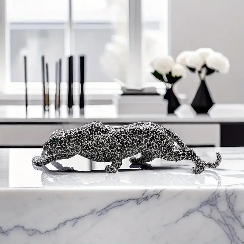 Résine guépard Fiugrine moderne créatif léopard Sculpture décorative panthère Statue maison Bar salo