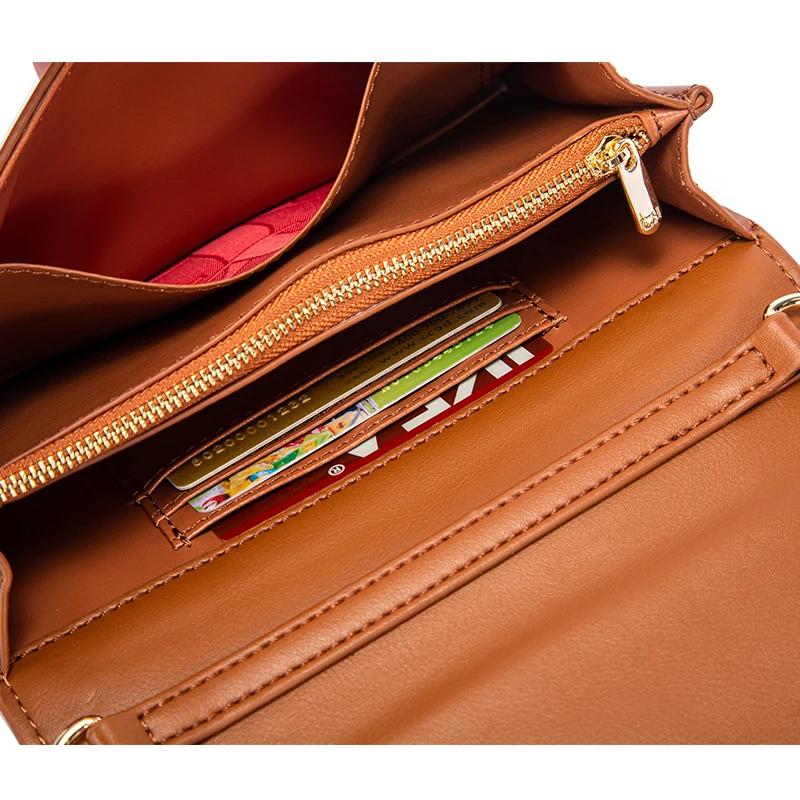 CHCH sac à bandoulière pour femme nouveau sac à chaîne à rabat magnétique marron petit sac carré por
